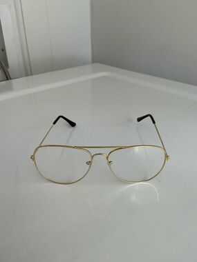 Gold Metal Aviator Sunglasses for Men